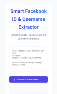 Facebook uid extractor