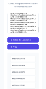 Facebook uid extractor