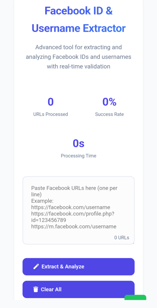 Facebook UID Extractor