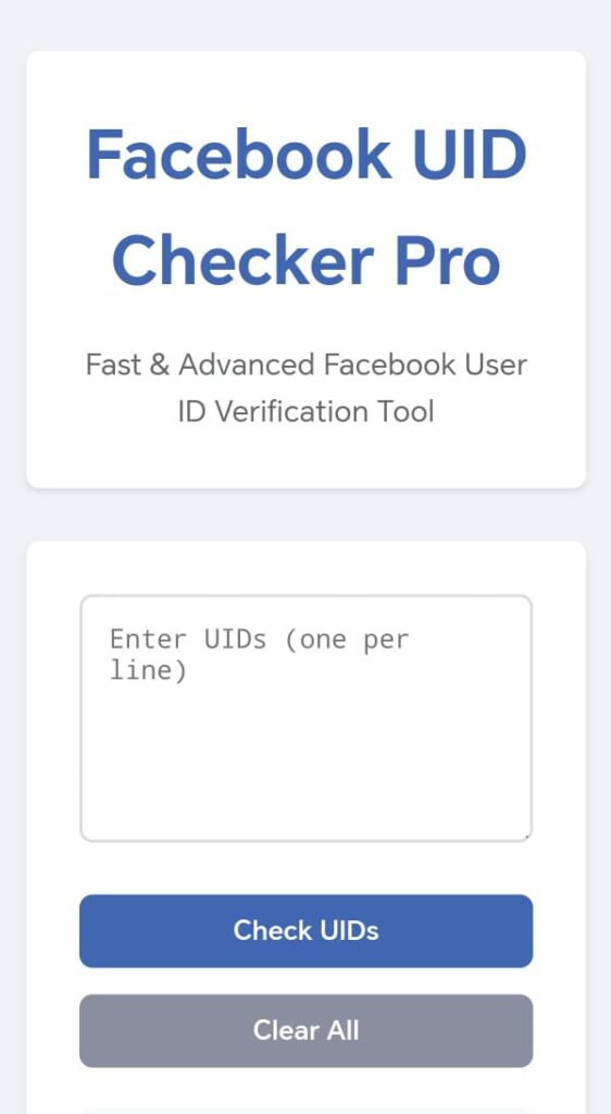 Facebook Id Live Checker
